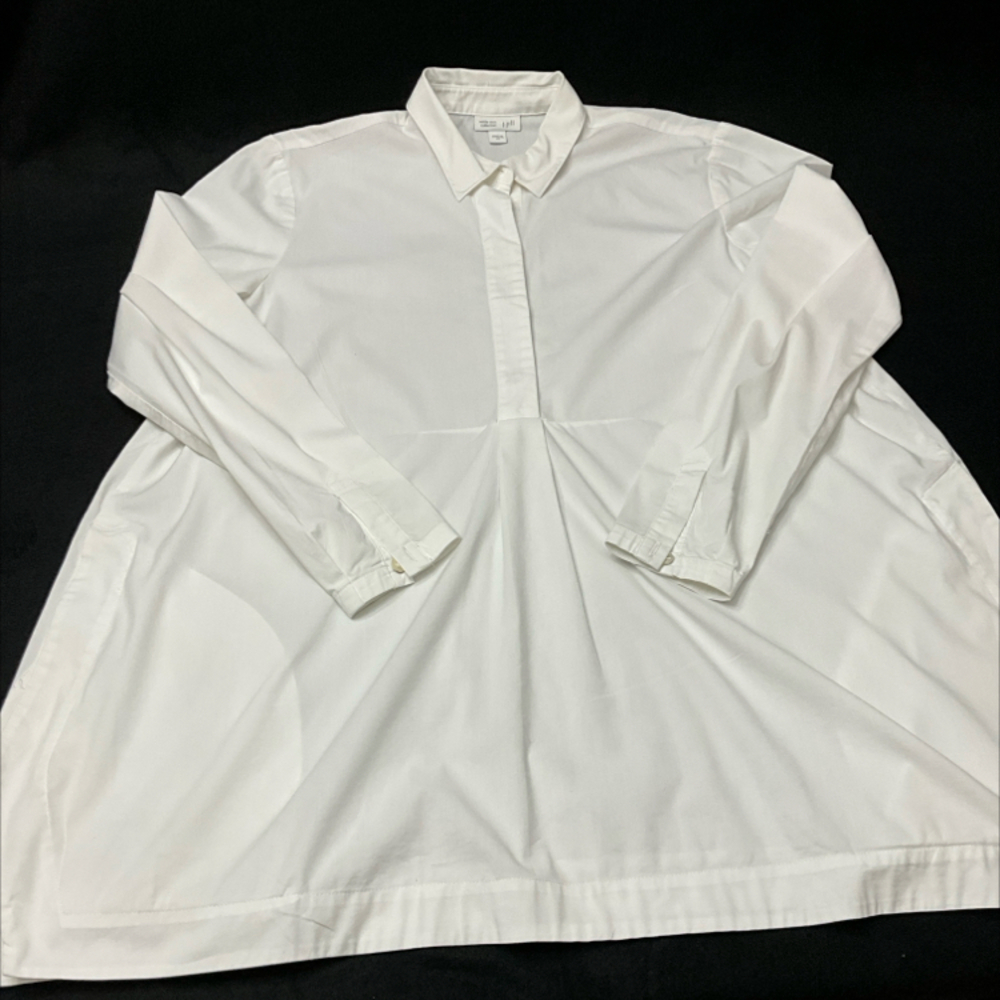 J JILL WHITE SHIRT COLLECTION TUNIC -XS